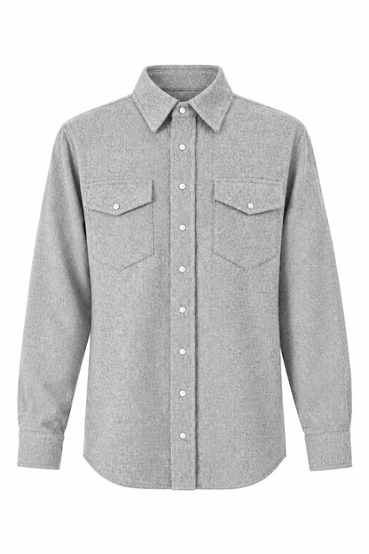 CHEMISE TISSÉE UNIE HOMME MED GREY 21028 MED GREY