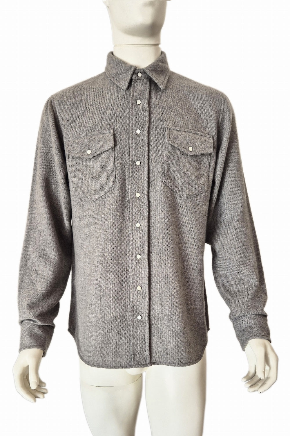 CHEMISE TISSÉE UNIE HOMME TAUPE