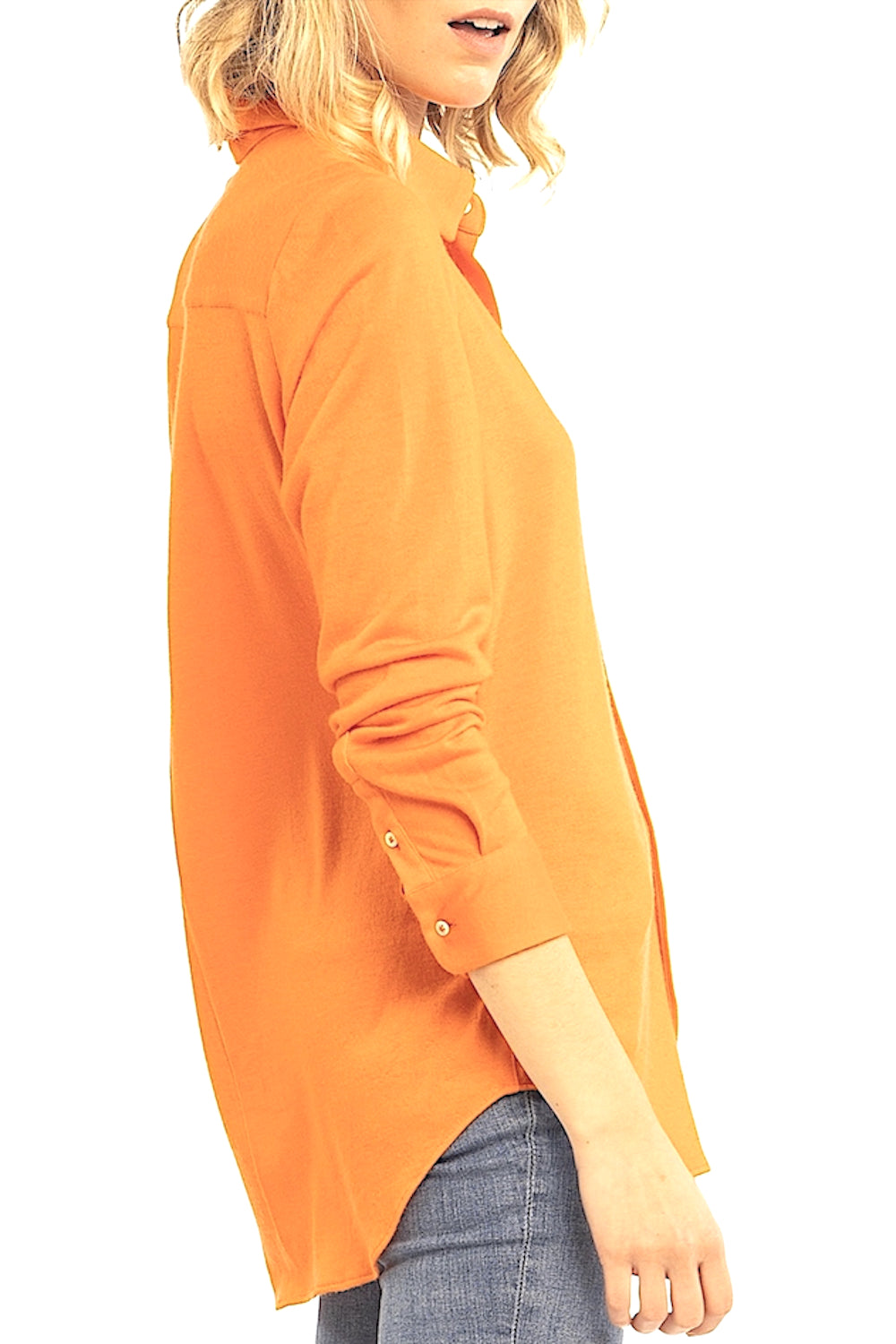 CHEMISE UNIE JERSEY ORANGE