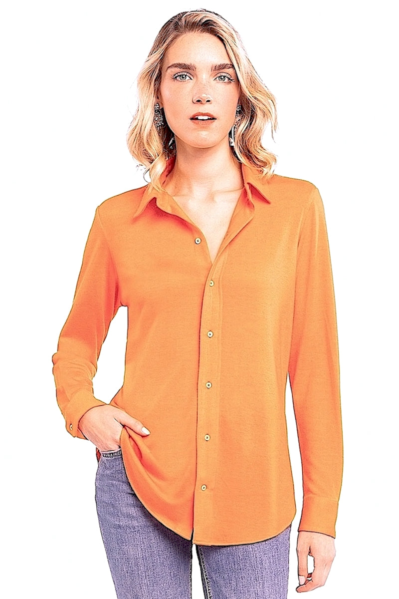CHEMISE UNIE JERSEY ORANGE 55953 ORANGE