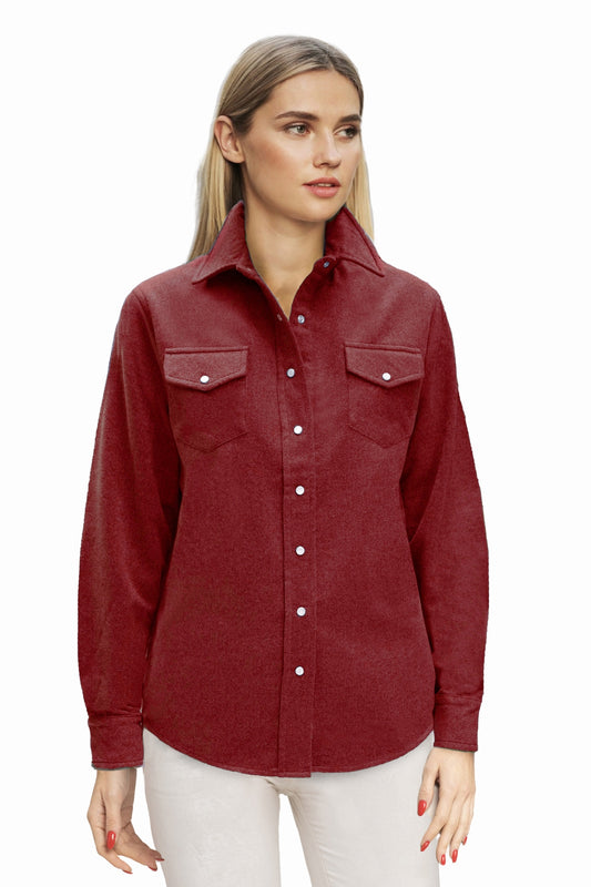 CHEMISE WESTERN UNIE CACHEMIRE BORDEAUX 270602 BORDEAUX