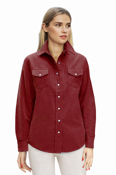WOMEN'S CASHMERE SNAP SHIRT – Richard Grand Cashmere