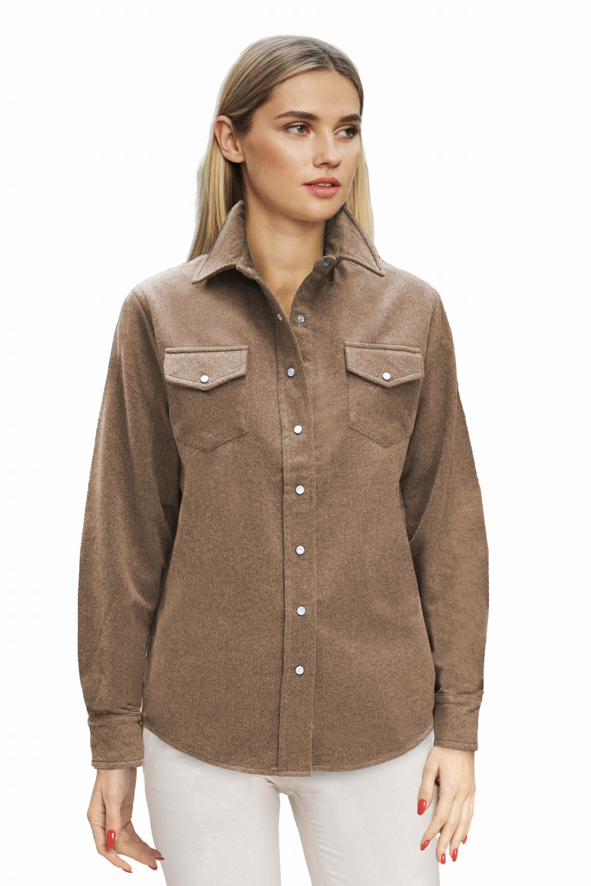 CHEMISE WESTERN UNIE CACHEMIRE CAMEL 1632 CAMEL