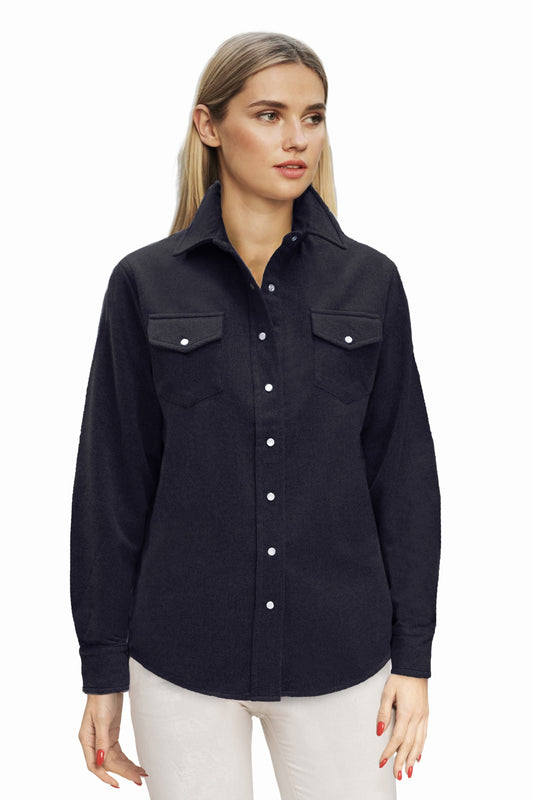 CHEMISE WESTERN UNIE CACHEMIRE NAVY ART22 NAVY