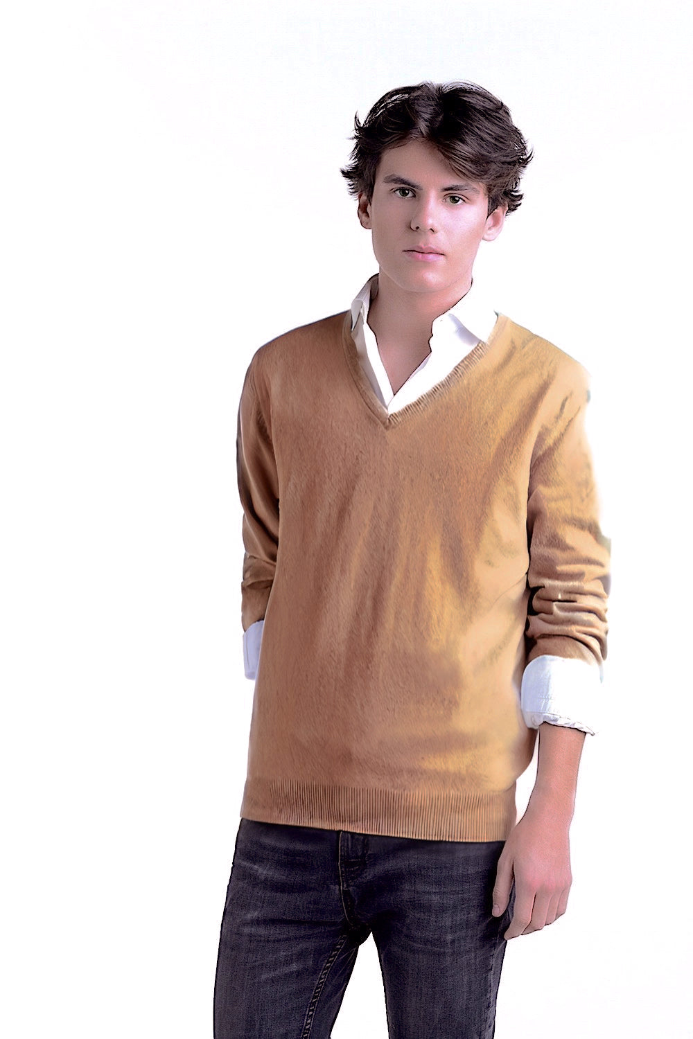 COL V CLASSIQUE CACHEMIRE CAMEL 1632 CAMEL