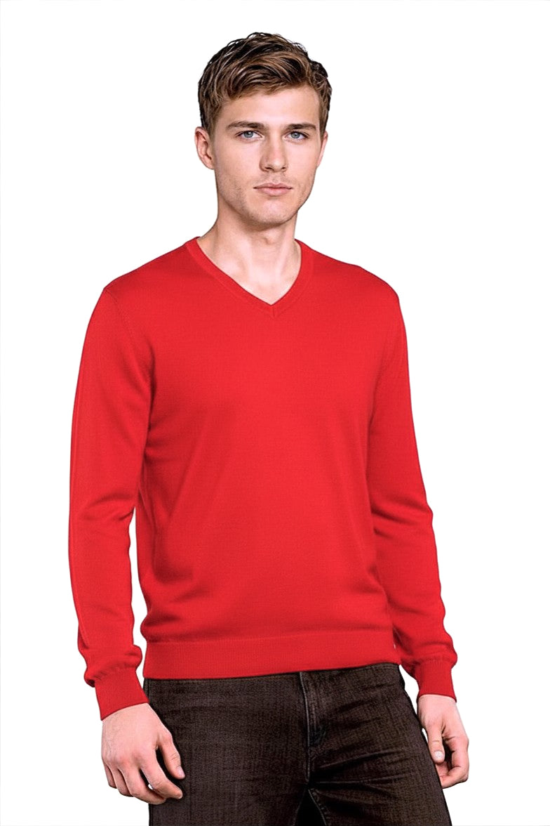 COL V FIN UNI CACHEMIRE-SOIE CORAL RED 52465 CORAL RED