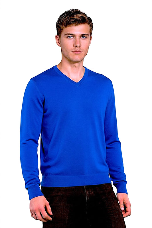COL V FIN UNI CACHEMIRE-SOIE ELECTR BLUE 51895 ELECTR BLUE