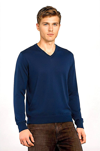 COL V FIN UNI CACHEMIRE-SOIE NIGHT BLUE 21536 NIGHT BLUE