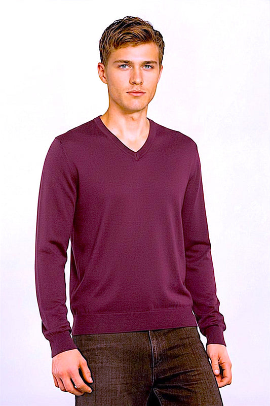 COL V FIN UNI CACHEMIRE-SOIE PLUM 60034 PLUM