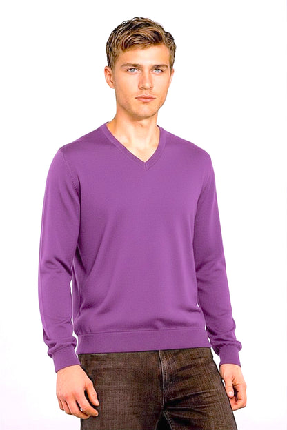 COL V FIN UNI CACHEMIRE-SOIE PURPLE 56225 PURPLE