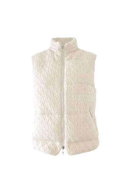 DOUDOUNE SANS MANCHE A TORSADE CREAM 20605 CREAM