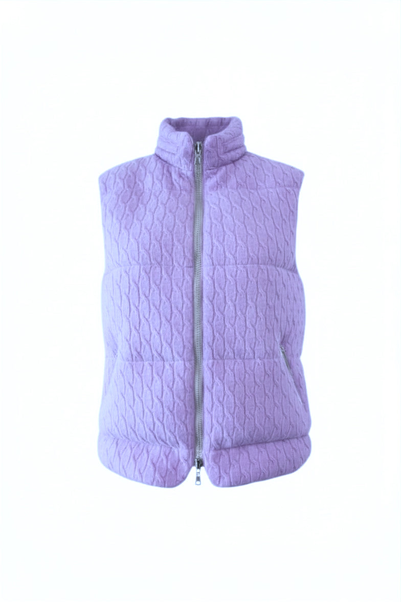 DOUDOUNE SANS MANCHE A TORSADE LILAC 21972 LILAC