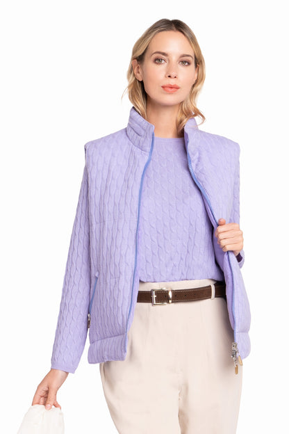 DOUDOUNE SANS MANCHE A TORSADE LILAC 21972 LILAC