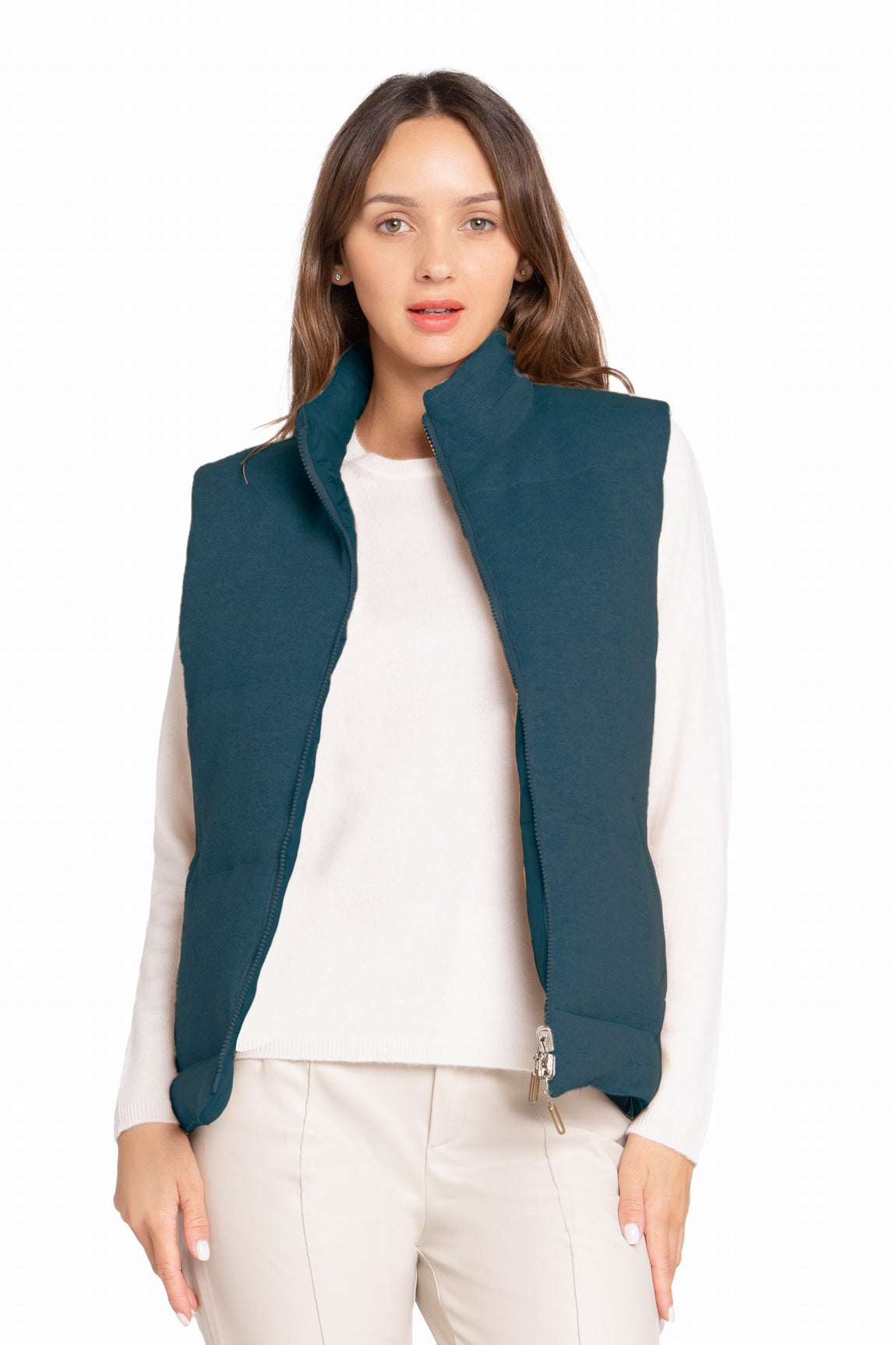 DOUDOUNE SANS MANCHE CACHEMIRE DK DENIM 007492 DK DENIM