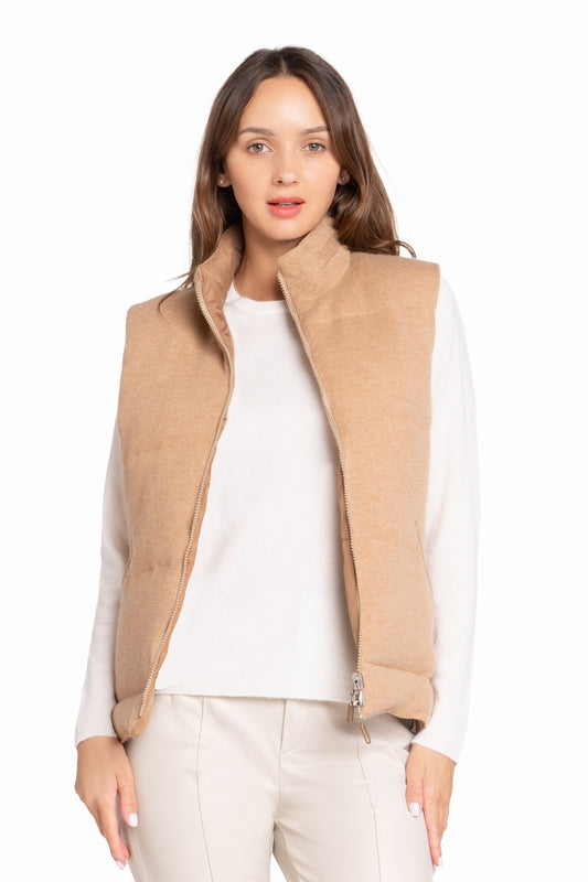 DOUDOUNE SANS MANCHE CACHEMIRE DK DENIM