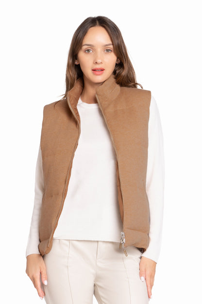DOUDOUNE SANS MANCHE CACHEMIRE LT CAMEL 3294 LT CAMEL