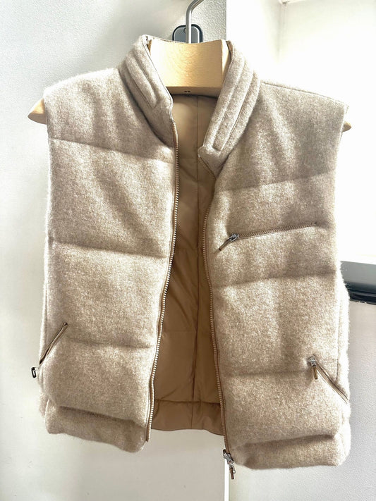 DOUDOUNE SANS MANCHES DK BROWN