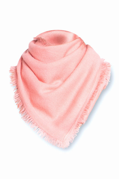 ÉCHARPE CACHEM. FINES FRANGES FUCHSIA