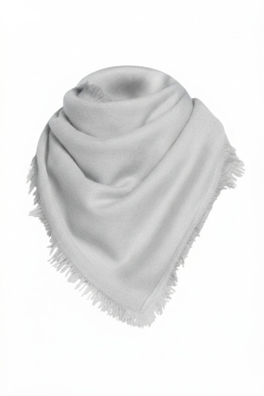 ÉCHARPE CACHEM. FINES FRANGES LT GREY 23231 LT GREY