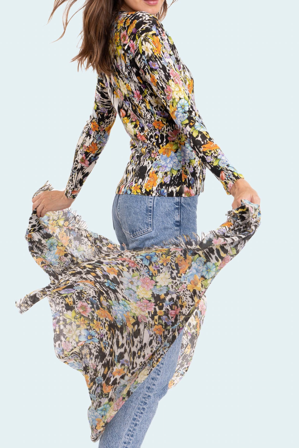 ETOLE IMPRIMÉE CACHEMIRE-SOIE VAR1 VAR1