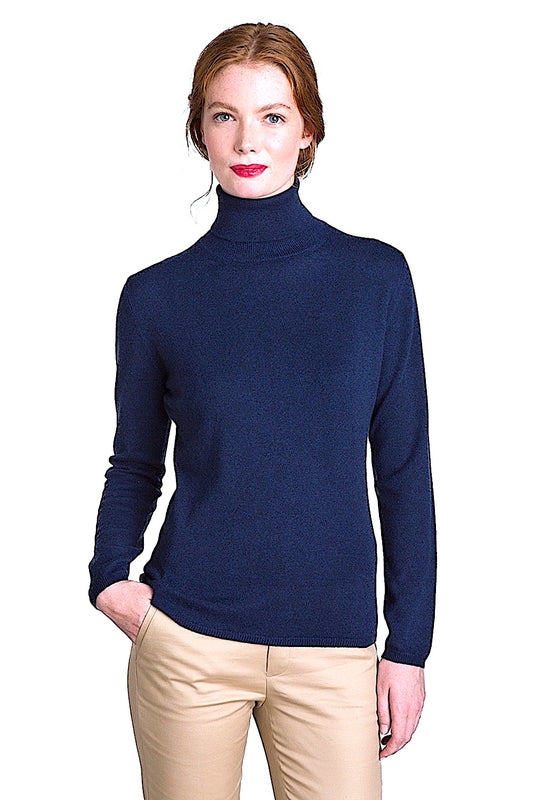 fitted cashmere turtle neck lt pink