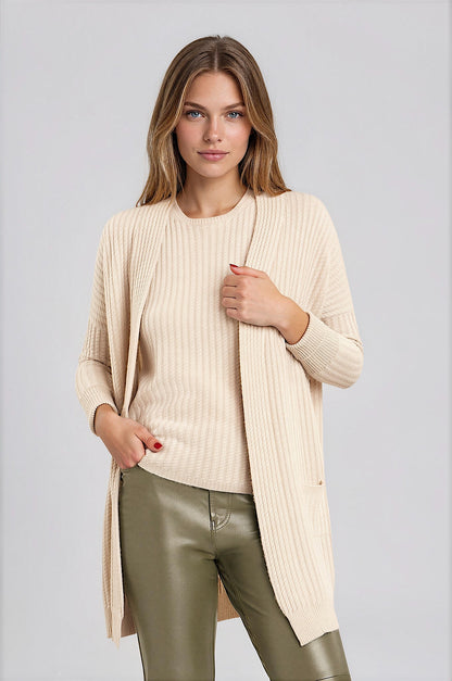 LONG CARD. CACHEMIRE COL CHÂLE RED 1FM9 RED