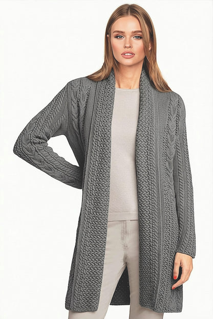 LONG CARDIGAN COL CHÂLE GREY 5042S GREY