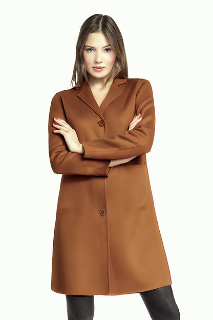 MANTEAU CACHEMIRE DOUBLE FACE 737302/103GB COGNAC 737302/103GB COGNAC