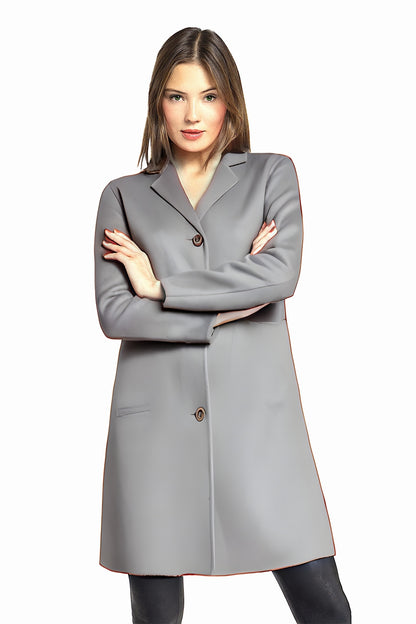 MANTEAU CACHEMIRE DOUBLE FACE GREY GREY