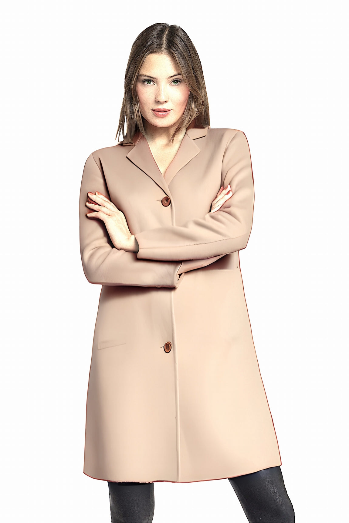 MANTEAU CACHEMIRE DOUBLE FACE LT BEIGE 766103 LT BEIGE
