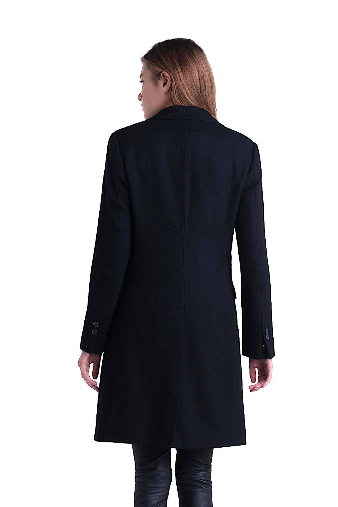 MANTEAU CACHEMIRE DOUBLE FACE NAVY