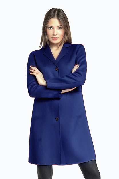 MANTEAU CACHEMIRE DOUBLE FACE NAVY 9905 NAVY