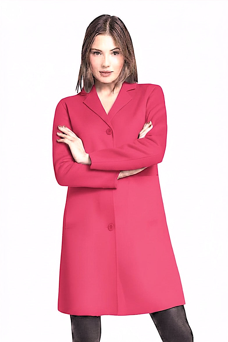MANTEAU CACHEMIRE DOUBLE FACE STRAWBERRY 54674 STRAWBERRY