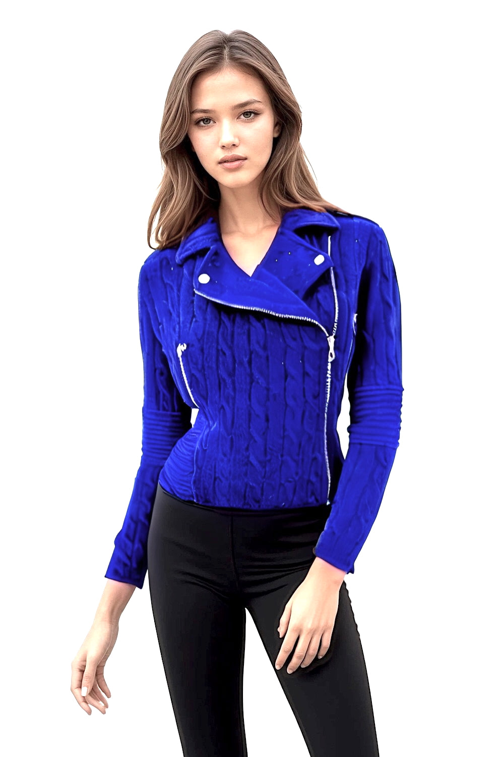 PERFECTO CACHEMIRE À TORSADES ROYAL BLUE 53630 ROYAL BLUE
