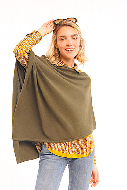 PONCHO CACHEMIRE UNI DK DENIM