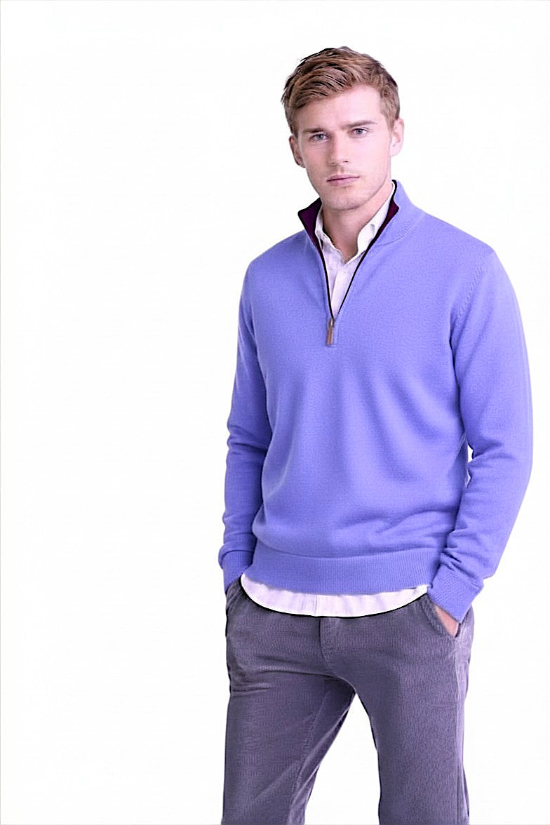 PULL CACHEMIRE COL CAMIONNEUR 1592S-55846 LILAC 1592S-55846 LILAC