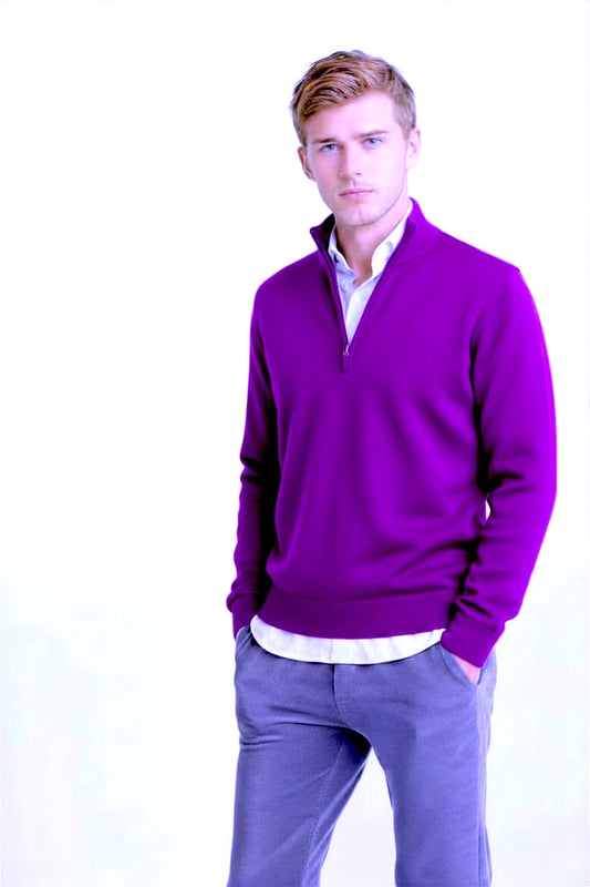 PULL CACHEMIRE COL CAMIONNEUR 55846-56225 PURPLE 55846-56225 PURPLE