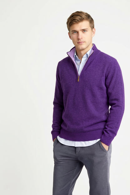 PULL CACHEMIRE COL CAMIONNEUR 56632-23275 PURPLE 56632-23275 PURPLE