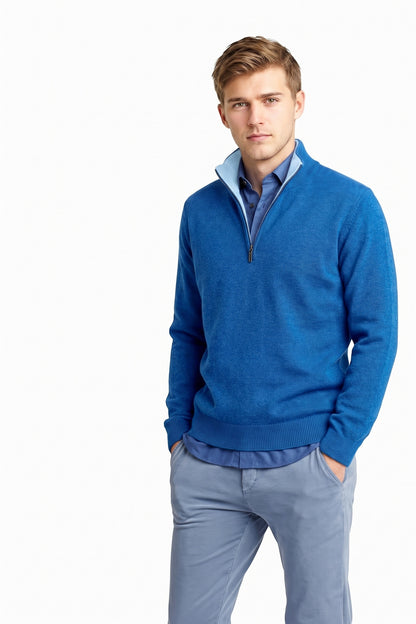 PULL CACHEMIRE COL CAMIONNEUR M627-23239 ROYAL M627-23239 ROYAL
