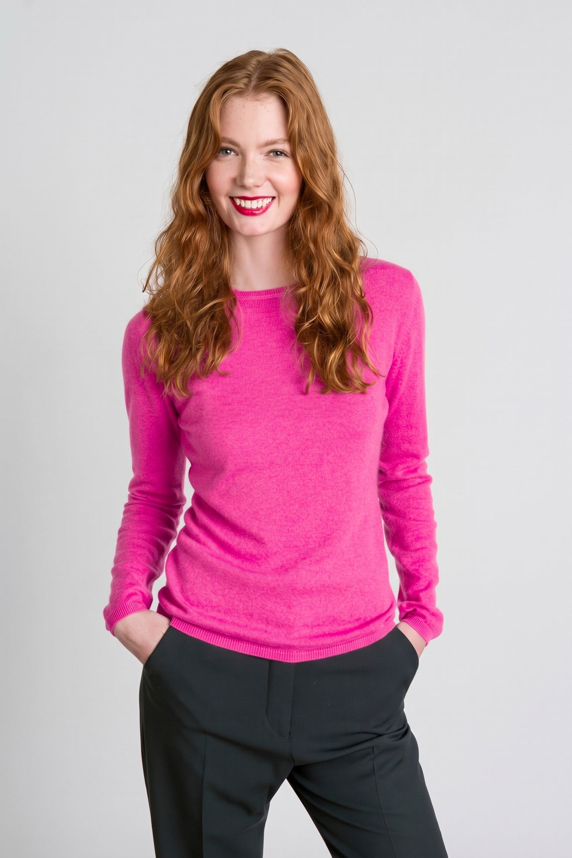 PULL CACHEMIRE COL ROND BUBBLE GUM 5058S BUBBLE GUM
