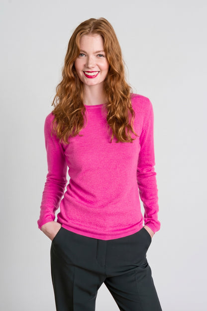 PULL CACHEMIRE COL ROND BUBBLE GUM 5058S BUBBLE GUM