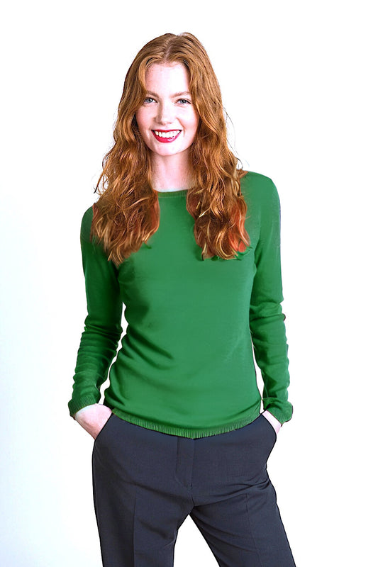 PULL CACHEMIRE COL ROND EMERALD 22352 EMERALD