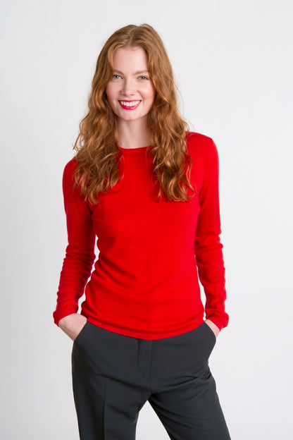 PULL CACHEMIRE COL ROND RED S171 RED