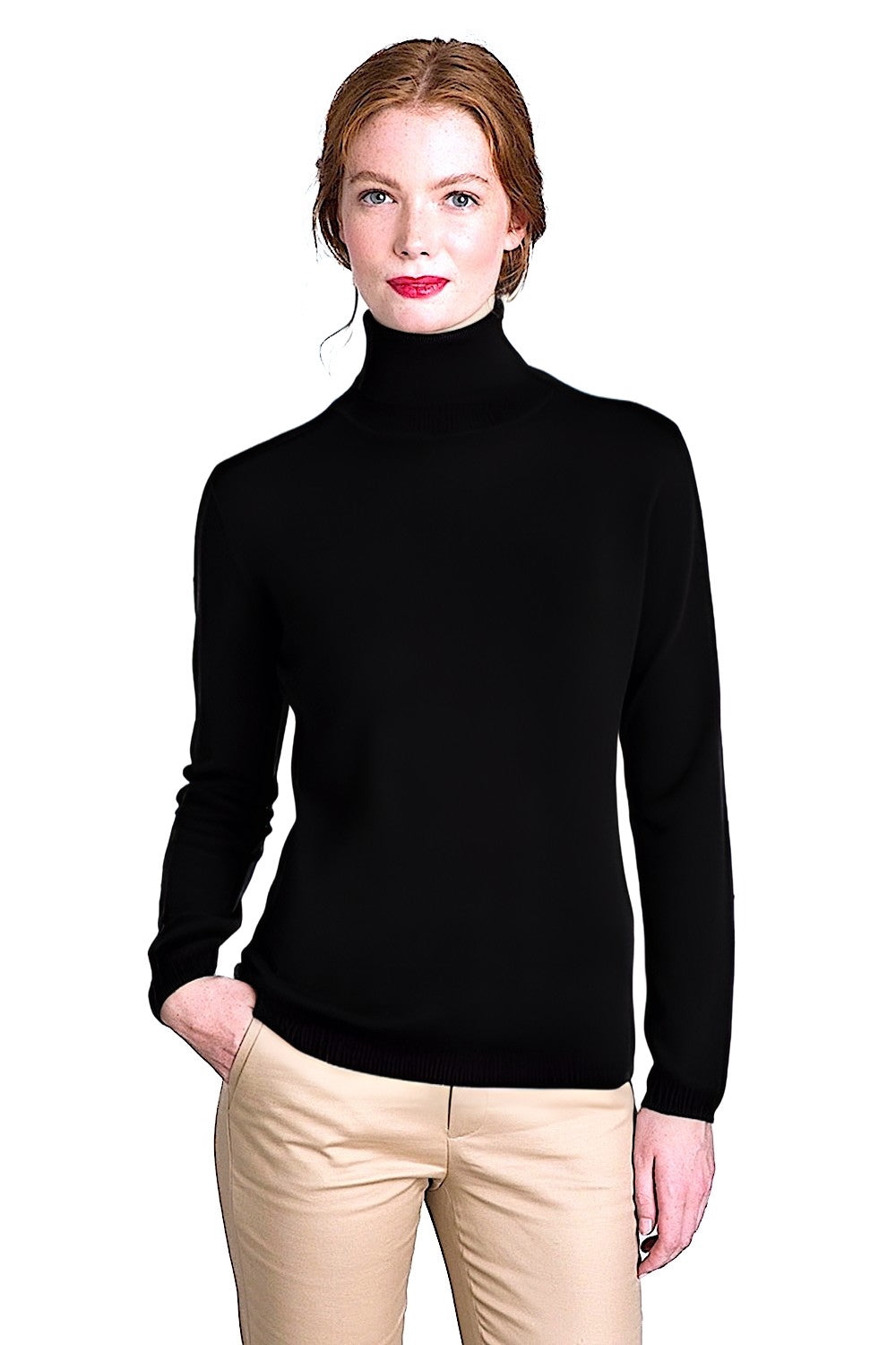 PULL CACHEMIRE COL ROULÉ BLACK 8010 BLACK