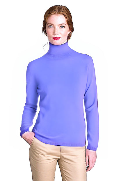 PULL CACHEMIRE COL ROULÉ LAVENDER BLUE 22570 LAVENDER BLUE