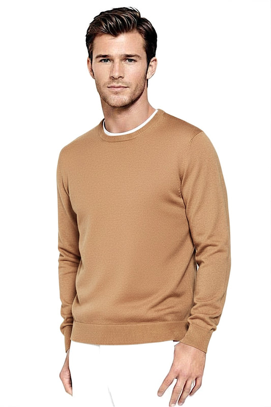 PULL CACHEMIRE RAS DE COU CAMEL 20902 CAMEL