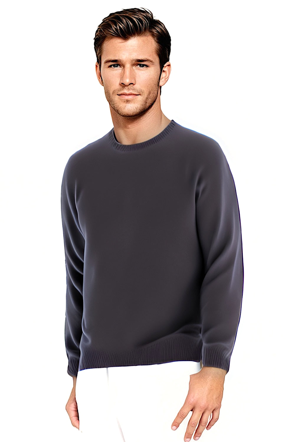 PULL CACHEMIRE RAS DE COU CHARCOAL 50760 CHARCOAL