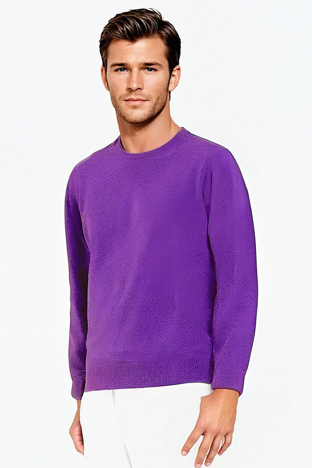 PULL CACHEMIRE RAS DE COU DK BLUE