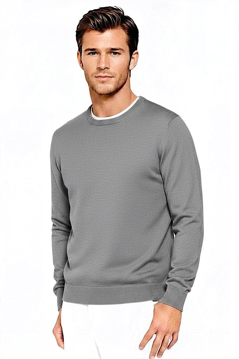 PULL CACHEMIRE RAS DE COU MED GREY 5042S MED GREY