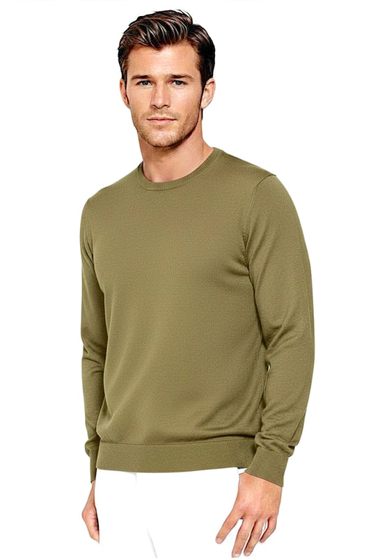 PULL CACHEMIRE RAS DE COU MOSS GREEN 55571 MOSS GREEN